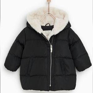 Zara down baby winter coat SZ9-12mos